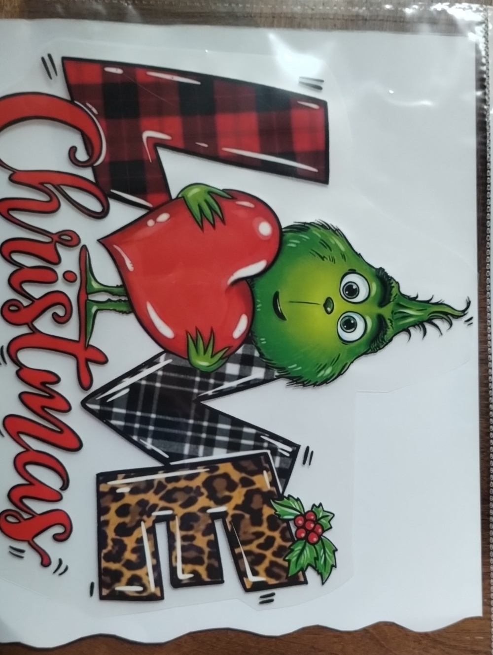 Grinch "Love Christmas" DTF Transfer